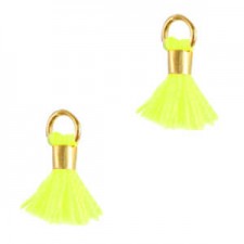 Mini Quaste Ibiza Style 0.7cm Gold-neon yellow